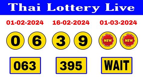 thai lottery 1 march 2024|Travel lottery, draw 1 March 2024, won in Songkhla..